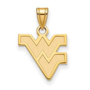 10k Yellow Gold West Virginia U. Small Logo Pendant